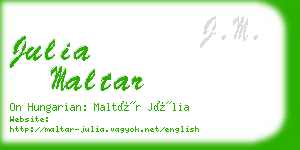 julia maltar business card